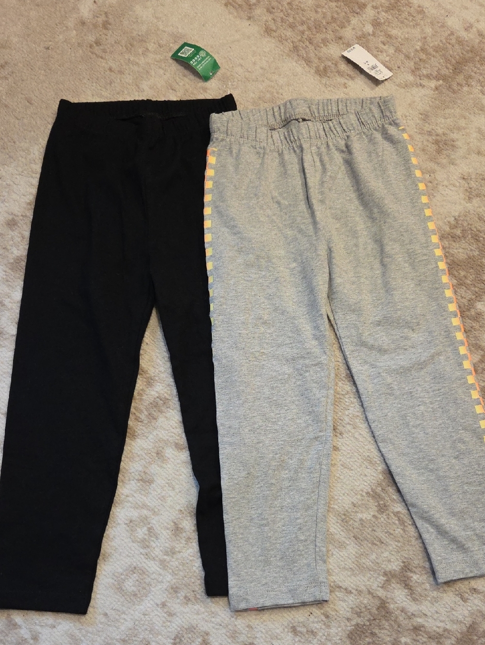 Gap Black and Heather Gray Pull-On Cropped Leggings - Pack of 2